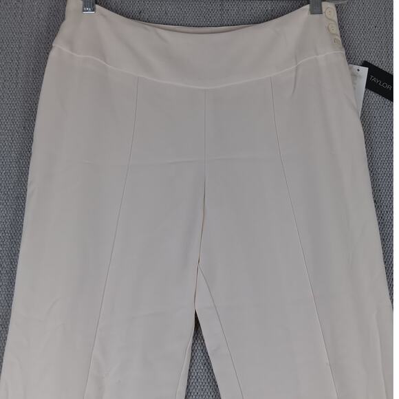 Taylor Brooke Canada Pants Womens 8 30X33 Cream Flare Leg High Waist - Picture 4 of 14